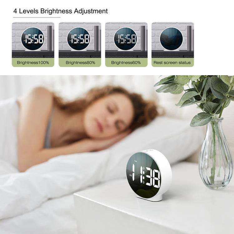 EDUP EH-8816 Simple Digital Electronic Clock Night Light Battery Plug-in Dual Power Mode Alarm Cl...