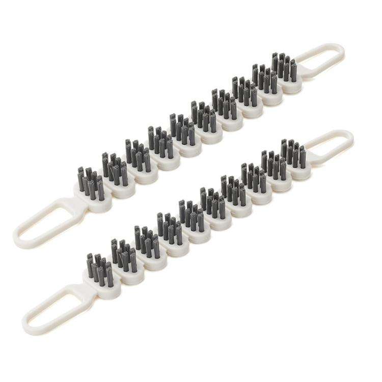 2pcs Bendable Multifunctional Crevice Brush Bathroom Faucet Brush Kitchen Cleaning Brush(White)