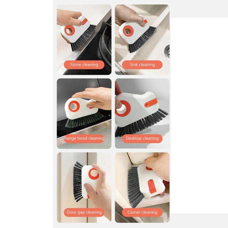 2-in-1 Detachable Window Sill Gap Brush Groove Cleaning Brush(Gray)
