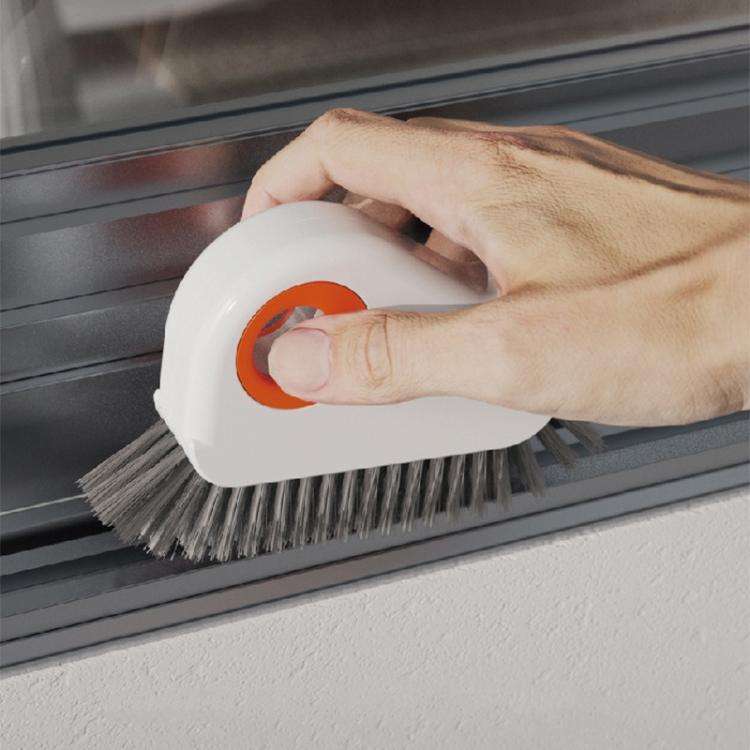 2-in-1 Detachable Window Sill Gap Brush Groove Cleaning Brush(Gray)