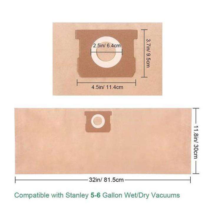 For Stanley 5-6 Gallon Vacuum Cleaner Dust Bag Accessories