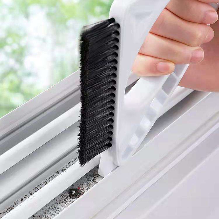 3-in-1 Window Cleaning Tool Multifunctional Gap Brush Household Glass Wiper(White)