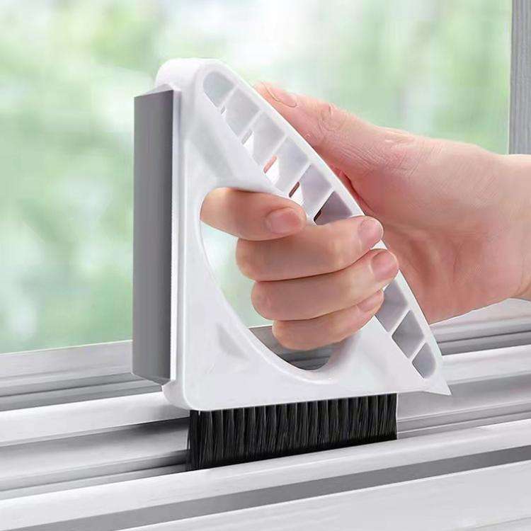 3-in-1 Window Cleaning Tool Multifunctional Gap Brush Household Glass Wiper(White)