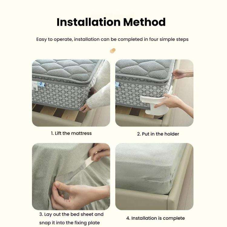 4pcs /Pack Invisible Card Slot Anti-slip Sheet Fixer Sheet Clip(White)