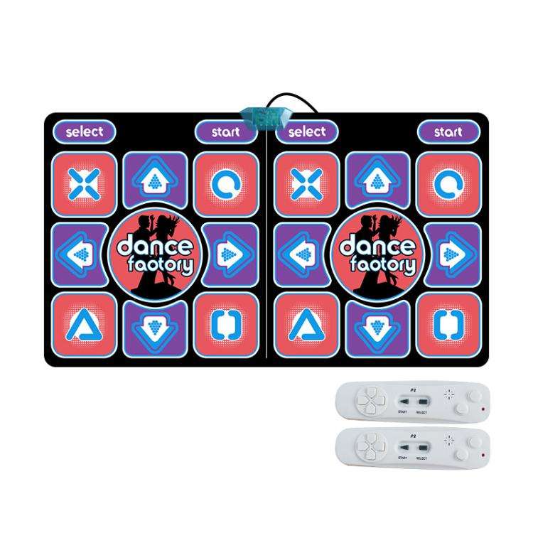 Wired Dance Mat With Motion Sensor - Dual Player Fitness Gaming Rug For TV & PC, Supports TF Card...