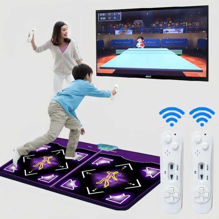 Wired Dance Mat With Motion Sensor - Dual Player Fitness Gaming Rug For TV & PC, Supports TF Card...