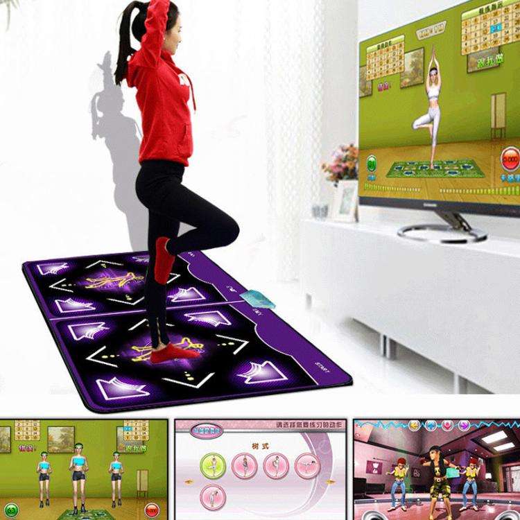 Wired Dance Mat With Motion Sensor - Dual Player Fitness Gaming Rug For TV & PC, Supports TF Card...