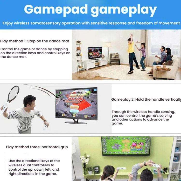 Wired Dance Mat With Motion Sensor - Dual Player Fitness Gaming Rug For TV & PC, Supports TF Card...