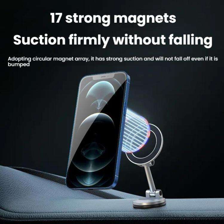 Magnetic Folding Car Mobile Phone Navigation Holder(Slate Gray)