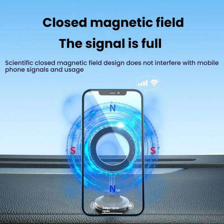 Magnetic Folding Car Mobile Phone Navigation Holder(Slate Gray)