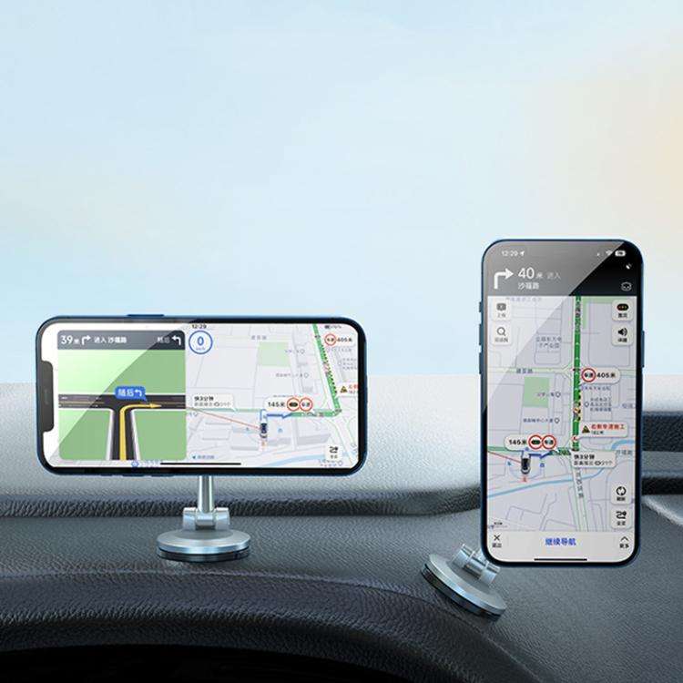 Magnetic Folding Car Mobile Phone Navigation Holder(Slate Gray)