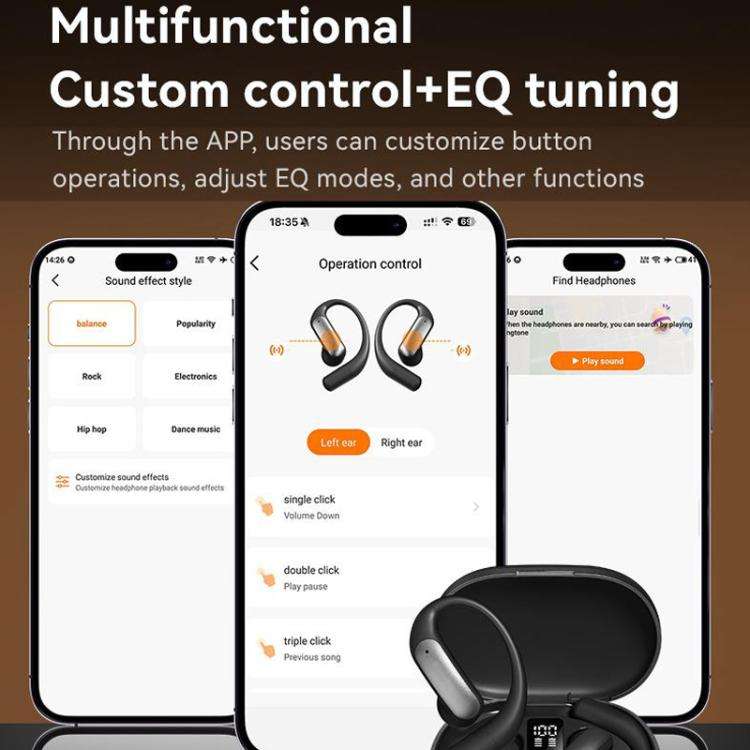 M127 AI Smart Translation Bluetooth Earphones(Silver Gray)