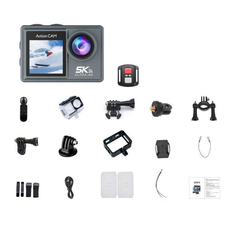 M40TRW With Touch Screen + Remote Control + Microphone 5K Action Camera Anti-Shake Outdoor HD Sho...