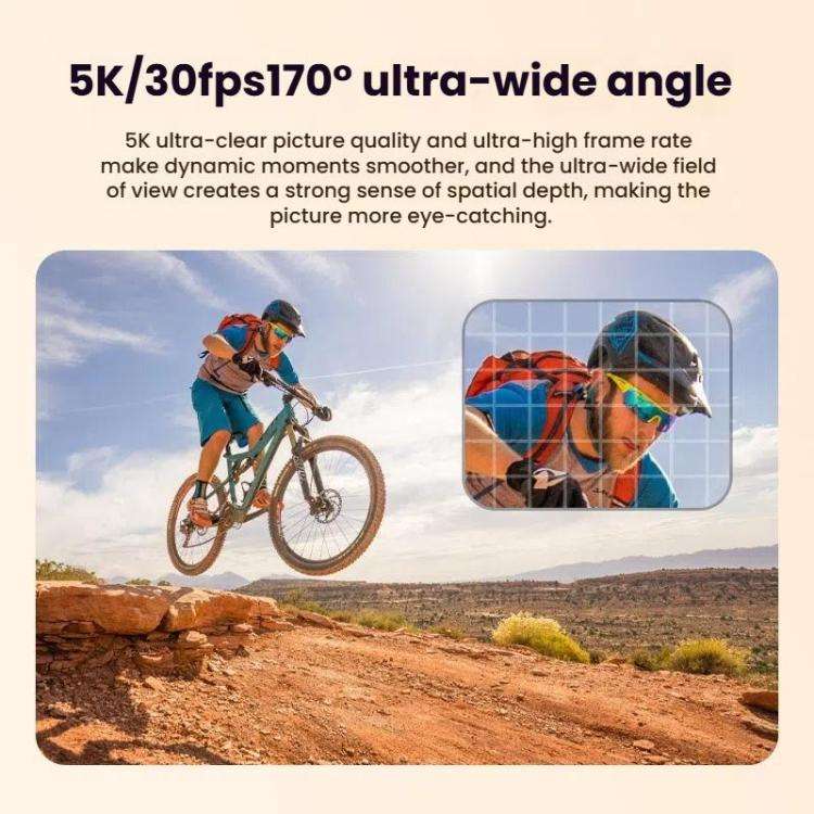 M40TRW With Touch Screen + Remote Control + Microphone 5K Action Camera Anti-Shake Outdoor HD Sho...