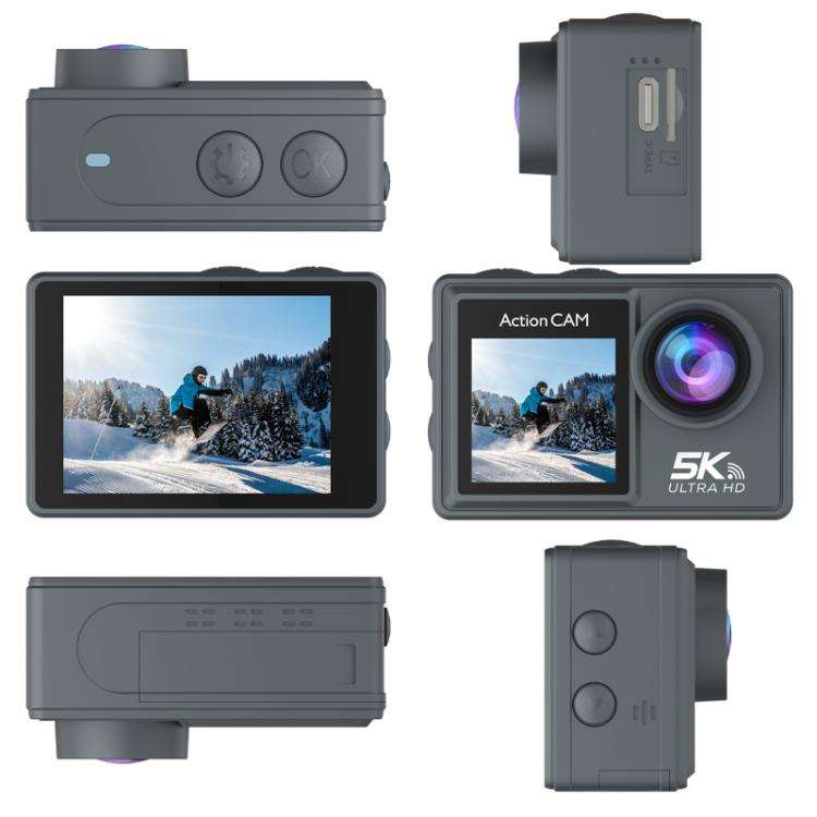 M40TRW With Touch Screen + Remote Control + Microphone 5K Action Camera Anti-Shake Outdoor HD Sho...