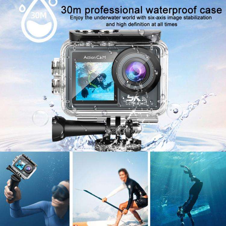 M40TRW With Touch Screen + Remote Control + Microphone 5K Action Camera Anti-Shake Outdoor HD Sho...