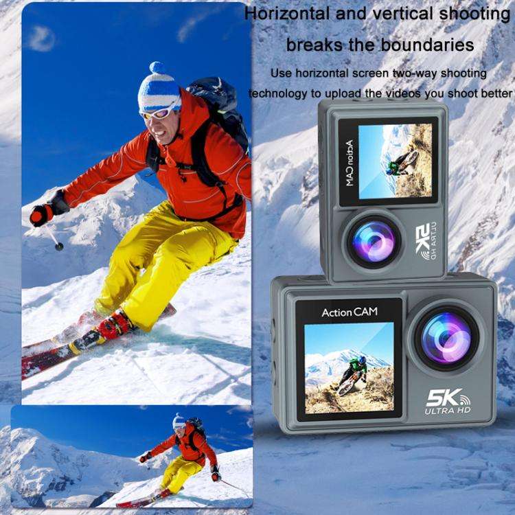 M40TRW With Touch Screen + Remote Control + Microphone 5K Action Camera Anti-Shake Outdoor HD Sho...