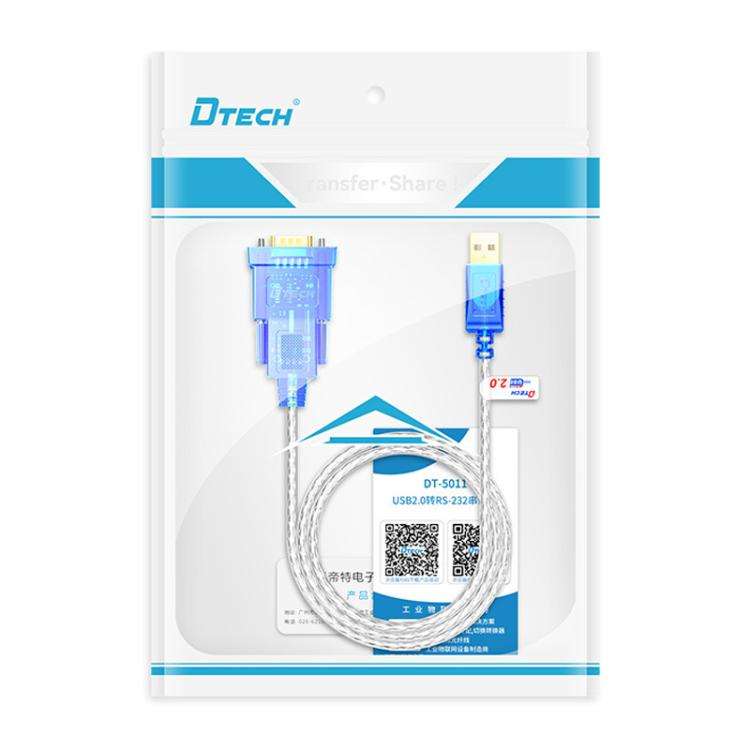 DTECH  DT-5011 USB 2.0 to RS232 Serial Adapter Cable, FT232 & ZT213 Dual-Chip with LED Indicator,...
