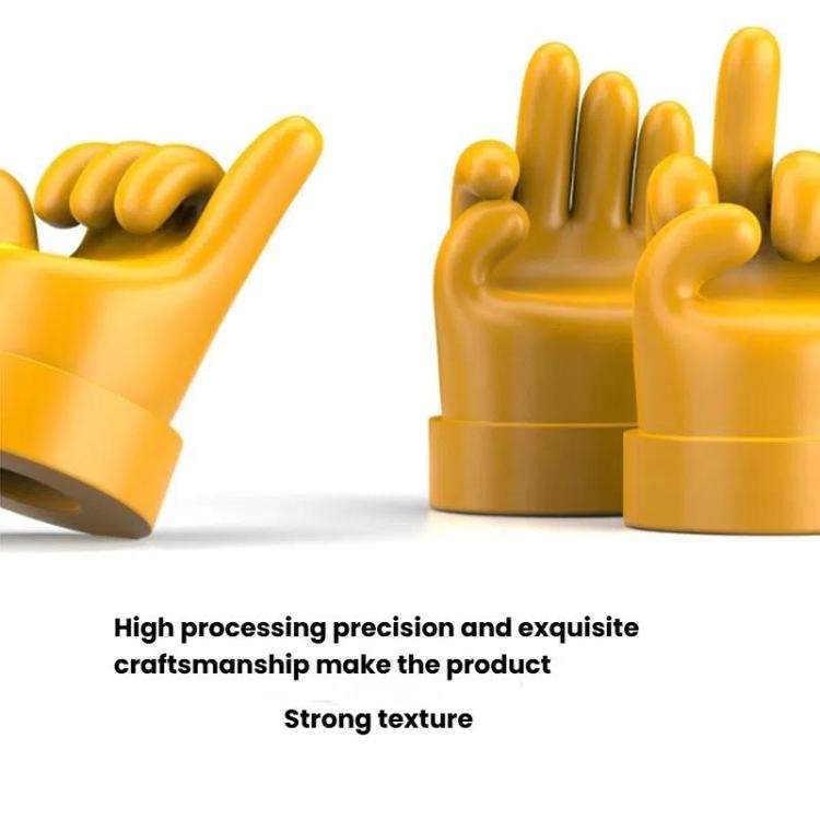 4pcs /Set Car Gesture Valve Tire Decorative Rubber Cap, Color: Yellow Yeah