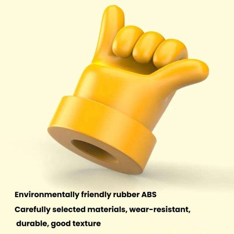 4pcs /Set Car Gesture Valve Tire Decorative Rubber Cap, Color: Yellow Six