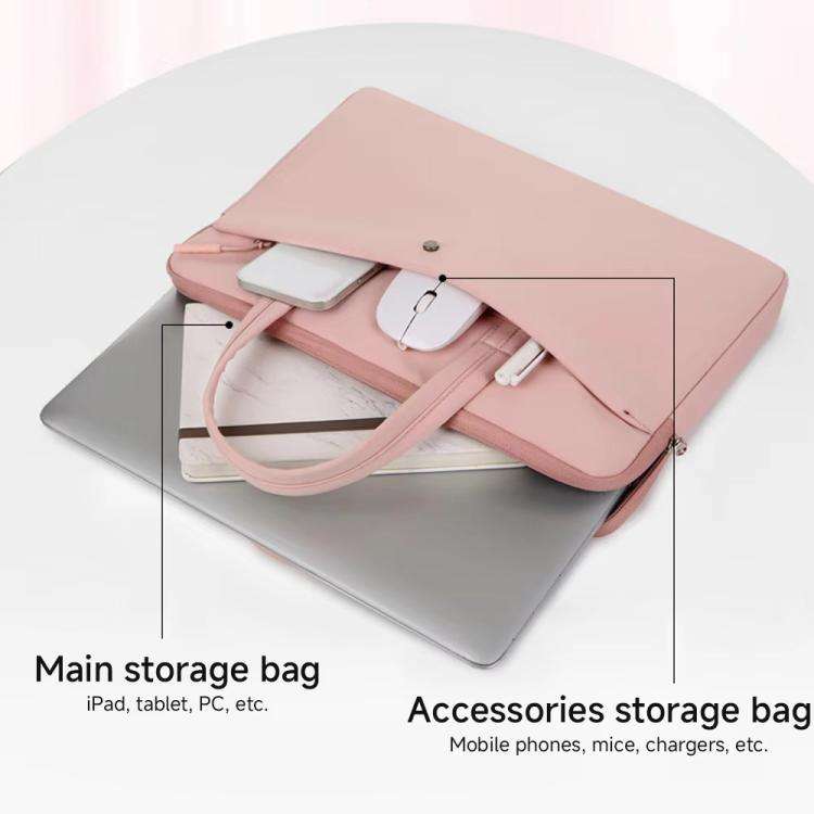 15-15.6inch Universal Laptop Bag Briefcase Multifunctional Shockproof Computer Bag, Color: Green