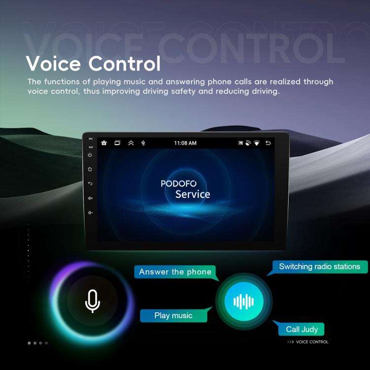 9 Inch Android 4+64G Dual-Butt Large Screen Car Carplay Built-In DAB Car Central Control Integrat...