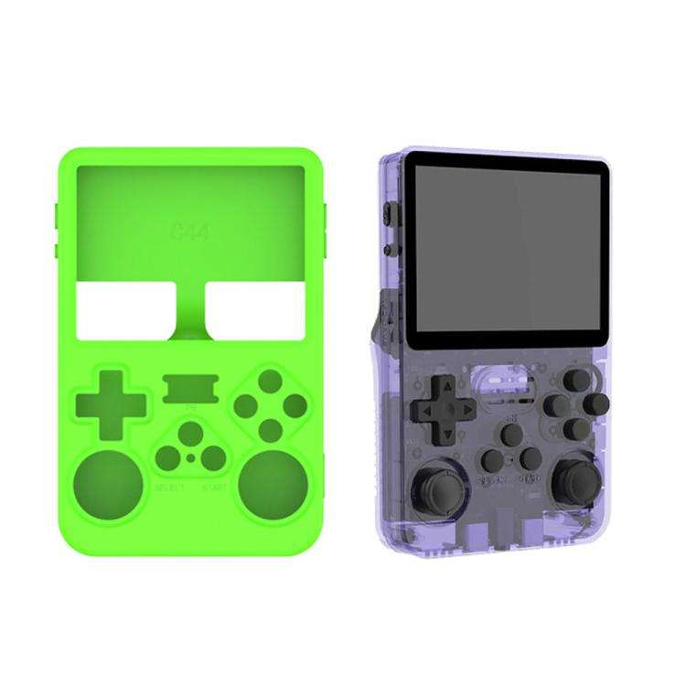 For ANBERNIC R36S Handheld Game Consoles Dustproof Silicone Protective Cover(Luminous Green)