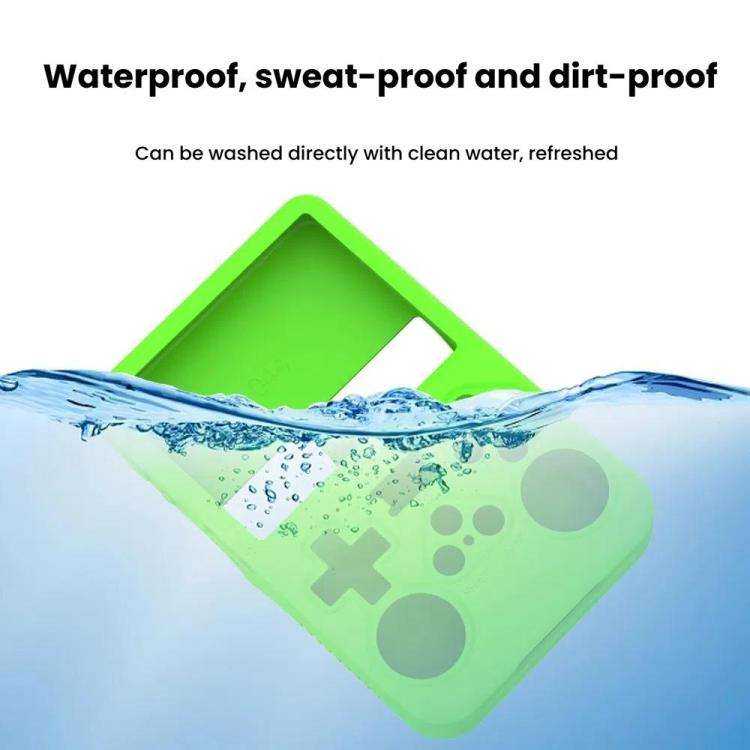 For ANBERNIC R36S Handheld Game Consoles Dustproof Silicone Protective Cover(Luminous Green)