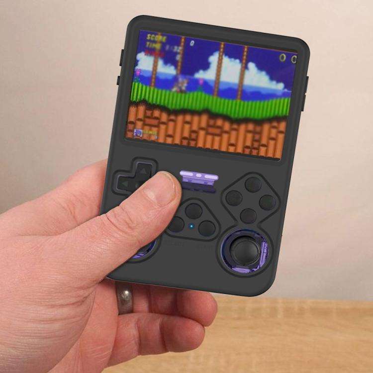 For ANBERNIC R36S Handheld Game Consoles Dustproof Silicone Protective Cover(Black)