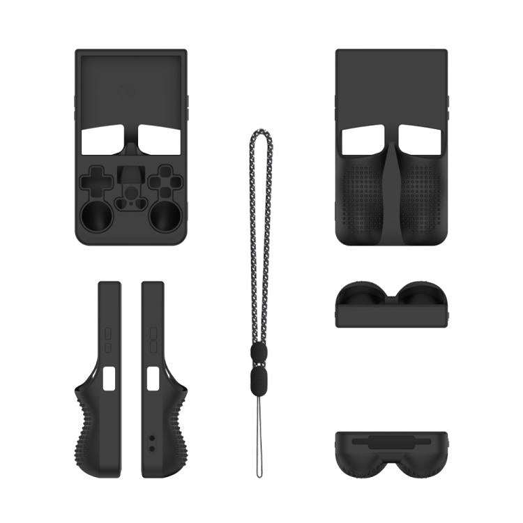 For R36 MAX Handheld Game Consoles Dustproof Silicone Protective Cover(Black)