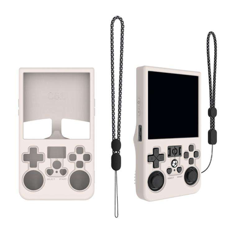 For R36 MAX Handheld Game Consoles Dustproof Silicone Protective Cover(Beige)