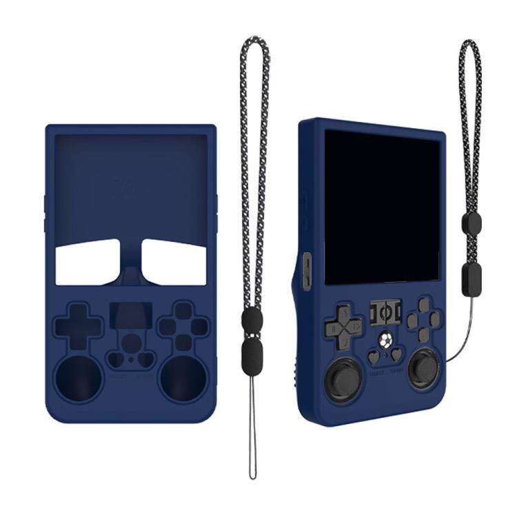 For R36 MAX Handheld Game Consoles Dustproof Silicone Protective Cover(Blue)