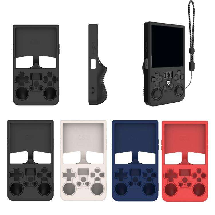 For R36 MAX Handheld Game Consoles Dustproof Silicone Protective Cover(Red)