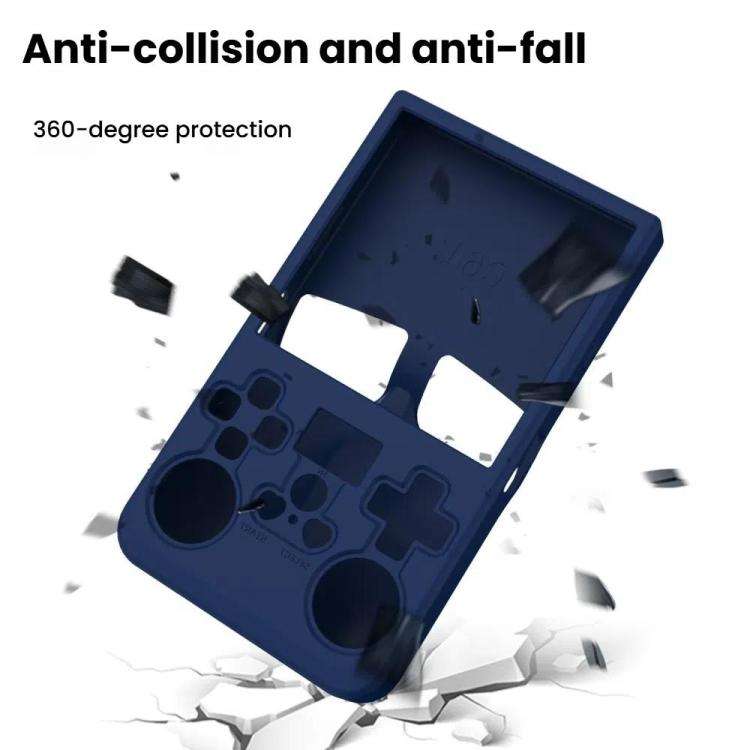 For R36 MAX Handheld Game Consoles Dustproof Silicone Protective Cover(Red)