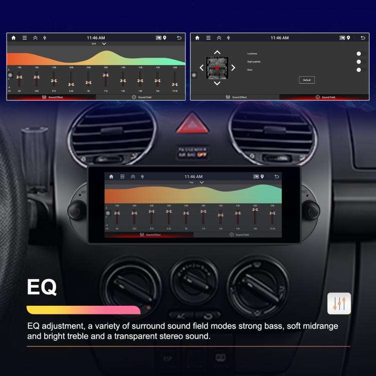 For Volkswagen Beetle 2002-2010 6.86 inch 2+64G Horizontal Screen Android Car Player, Spec: Stand...