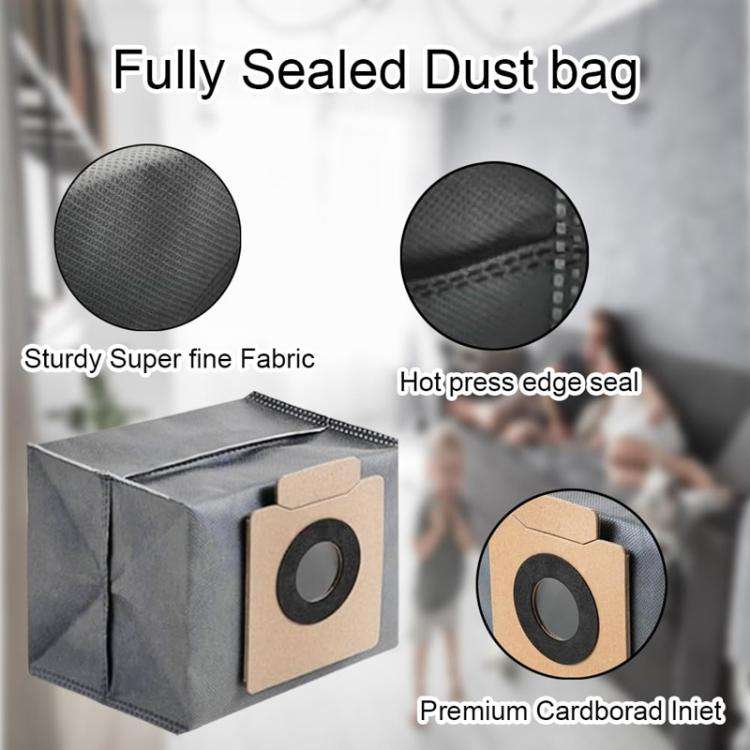 3pcs For Eufy Clean X8 Pro / X10 Pro Robot Vacuum Cleaning Replaceable Dust Bag Cleaning Bag