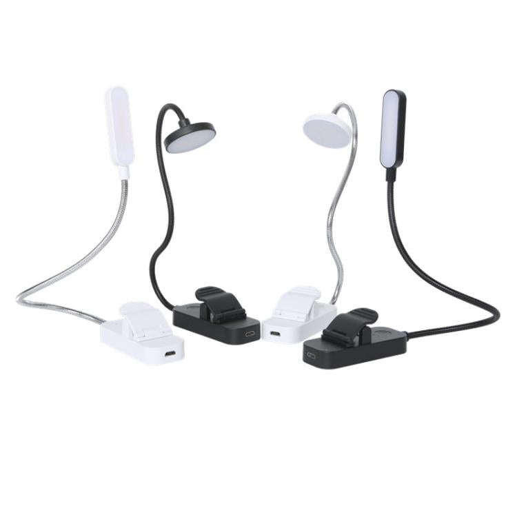 Hose Clip Book Light Night Reading Lamp Adjustable Brightness USB Rechargeable Book Clip Lights(8...