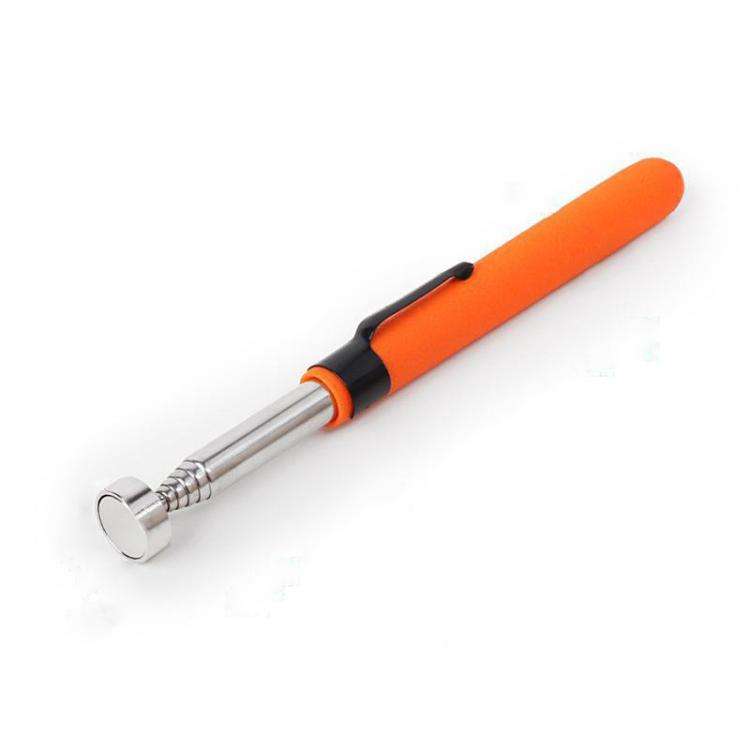 Telescopic Magnetic Picker Magnetic Rod Auto Repair Tool Metal Picker, Spec: Plastic 8LB Orange