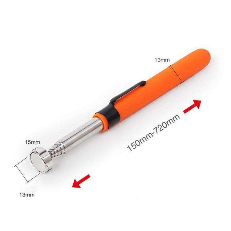 Telescopic Magnetic Picker Magnetic Rod Auto Repair Tool Metal Picker, Spec: Plastic 8LB Orange