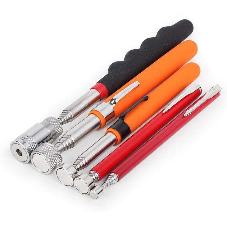 Telescopic Magnetic Picker Magnetic Rod Auto Repair Tool Metal Picker, Spec: Plastic 8LB Orange