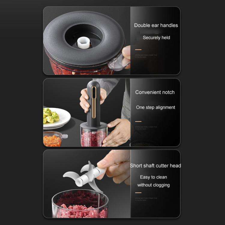 Small Baby Food Processor Kitchen Multifunction Cordless Electrical Meat Grinder(White)