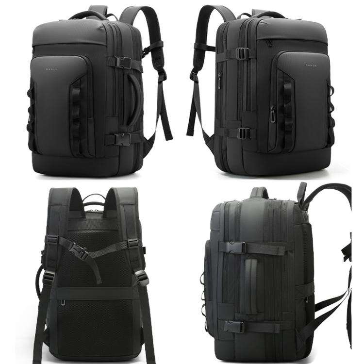 BANGE BG-3055 Men Large Capacity Shoulder Bag Expanded Capacity Business Travel Backpack(Black)