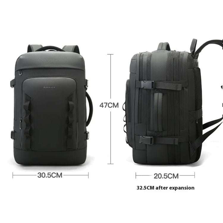 BANGE BG-3055 Men Large Capacity Shoulder Bag Expanded Capacity Business Travel Backpack(Blue)