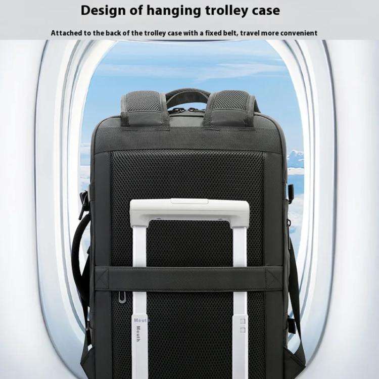 BANGE BG-3055 Men Large Capacity Shoulder Bag Expanded Capacity Business Travel Backpack(Black)