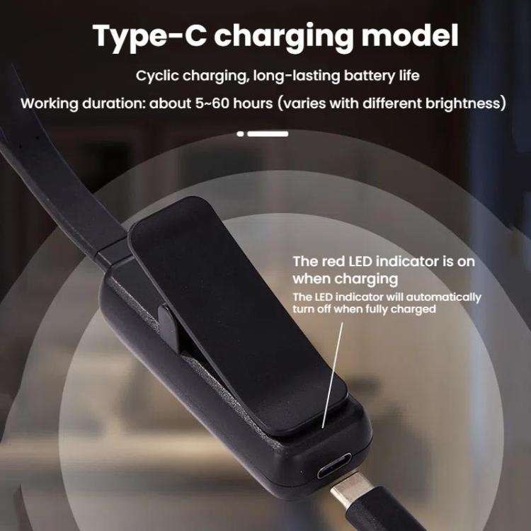 Portable Book Clip Lamp Dormitory Eye Protector Table Lamp Bedroom Night Lights, Color: Charging ...