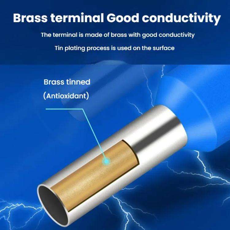 1000pcs /Pack Tube Type Cold Pressed Terminal SV RV Copper Terminal Head, Random Color Delivery, ...