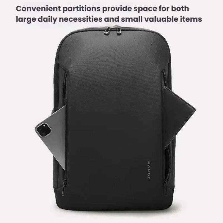 BANGE BG-3057 Large Capacity Men Business Work Lightweight Computer Backpack(Black)