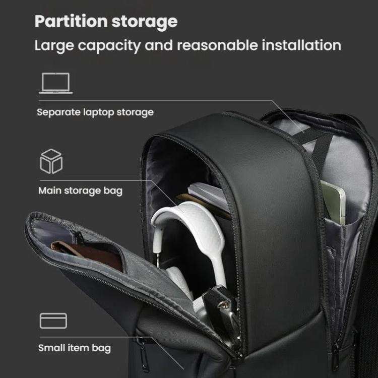 BANGE BG-3057 Large Capacity Men Business Work Lightweight Computer Backpack(Blue)