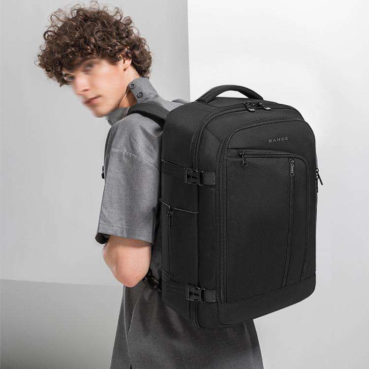 BANGE BG-1916 Men Backpack Large Capacity Shoulder Computer Bag(Black)