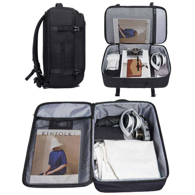 BANGE BG-1916 Men Backpack Large Capacity Shoulder Computer Bag(Black)